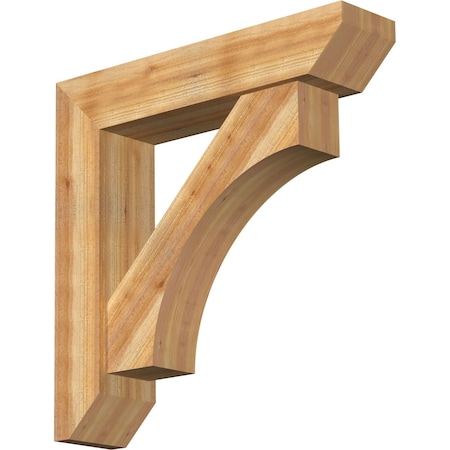 Ekena Millwork Westlake Slat Rough Sawn Bracket w/ Offset Brace, Western Red Cedar, 8"W x 36"D x 36"H BKT0806X36X36WTL06RWR
